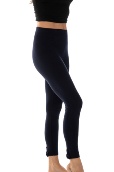 Side of the Ankle Bow Leggings from Bali in the color black
