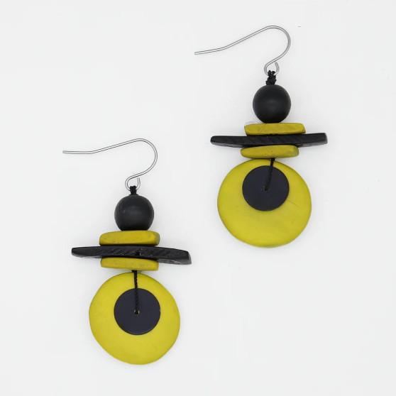 Front of the Assuta Lime Drop Earrings SKU 23115 from Sylca Designs