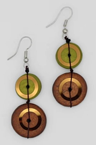 Front of the Siena Rust Earrings from Sylca Designs