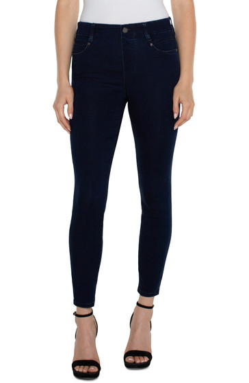 Front of the Gia Glider Forever Fit Ankle Skinny Jean from Liverpool in the color Buckthorn