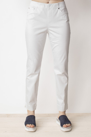 Front of the Slim Fit Pull-On Pants from Liv by Habitat style 270243 in the color white