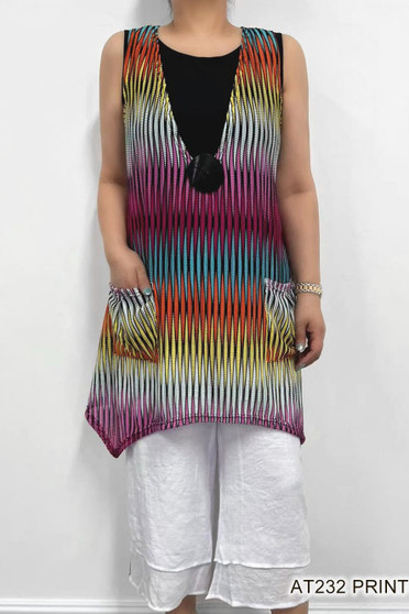 Front of the Multicolor Mesh Vest from Fashion Cage