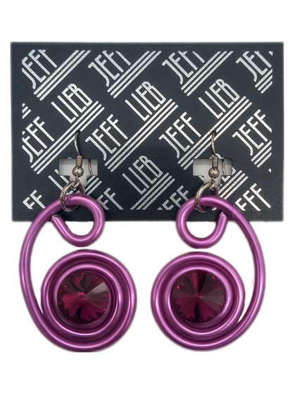 Fuchsia Spiral Earrings SKU 26370 from Jeff Lieb