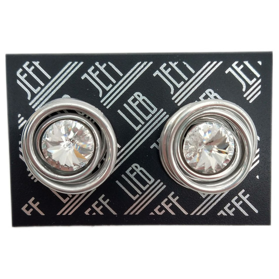 Front of the Silver Spiral Stud Earrings SKU 26391 from Jeff Lieb