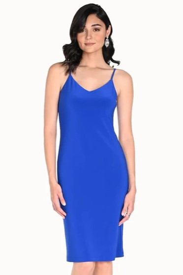 Front of the Strappy Slip Dress from Frank Lyman style 242005 in the color electric blue