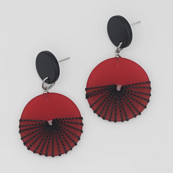 Red Frosted Yanna Earrings SKU 27201 from Sylca Designs