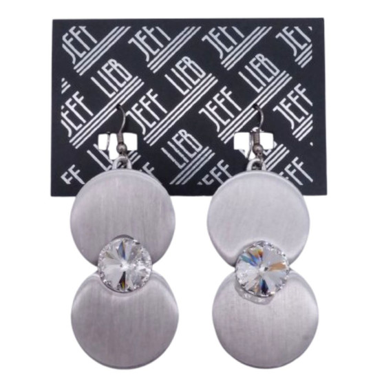 Silver Discs Pendant Earrings SKU 27419 from Jeff Lieb
