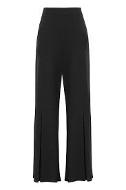 Front of the Pleated Wide Leg Pants style 14555 from Sassy in the color black