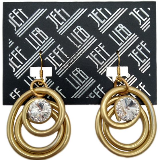 Golden Swirl Pendant Earrings SKU 28493 from Jeff Lieb