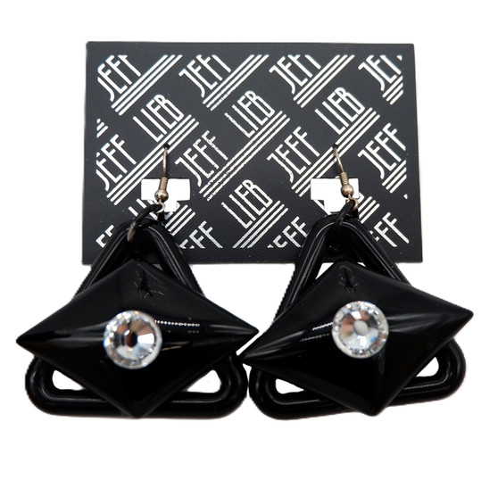 Black Geometric Pendant Earrings SKU 28590 from Jeff Lieb