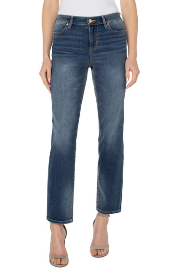 Front of the Kennedy 30" Inseam Straight Leg Jeans style LM3117F17 from Liverpool in the color Oasis