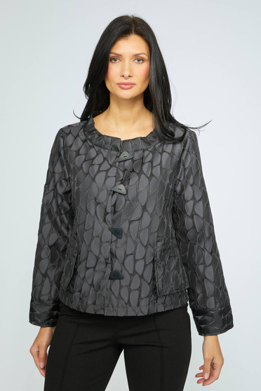 Front of the Jacquard Social Jacket style 560448 from Olivia in the color magnet