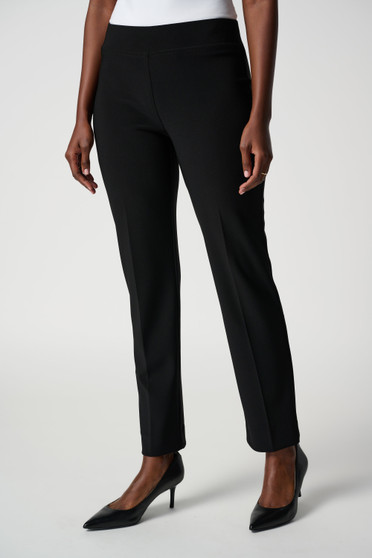 Front of the Classic Straight Pant style 143105NOS from Joseph Ribkoff in the color black