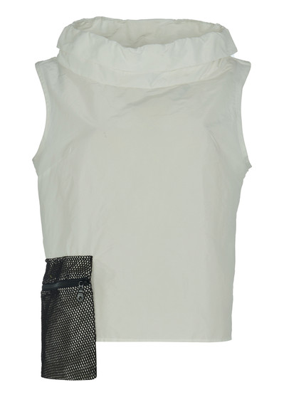 Front of the Aris Vest with Net Pocket NW-4290 from Kozan in the colors white and black