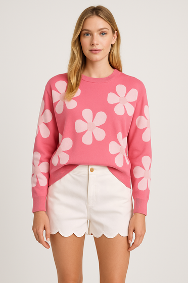 Front of the Scallop Hem Shorts style 261125 from Orly in the color white