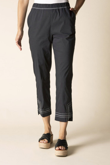 Front of the Cool Tech Cropped Pant style 17962 from Habitat in the color black
