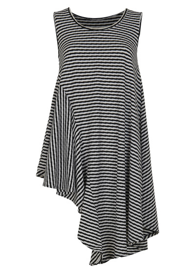 Front of the Asymmetric Erica Tunic style TS-4248 from Kozan in the zig zag print