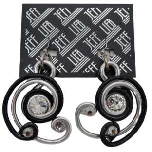 Silver & Black Pendant Earrings SKU 30739 from Jeff Lieb