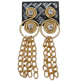 Gold-Tone Chain Link Stud Earrings SKU 30743 from Jeff Lieb