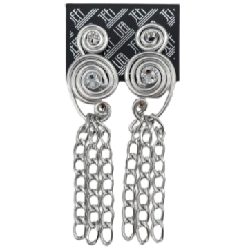 Silver Spiral Chain Link Stud Earrings SKU 30749 from Jeff Lieb