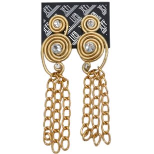 Gold-Tone Spiral Chain Link Stud Earrings SKU 30750 from Jeff Lieb