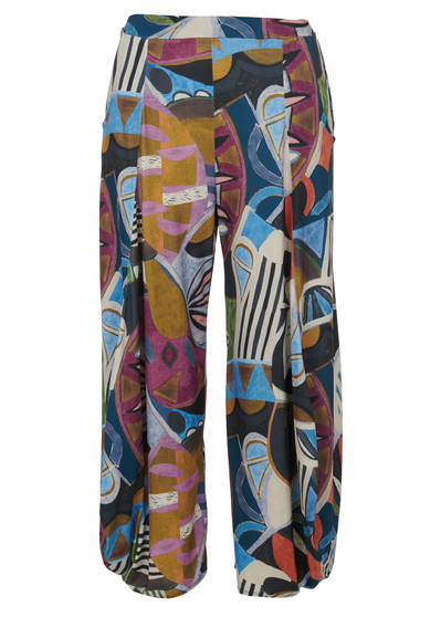 Front of the Abstract Print Jade Pant style VG-3911 from Kozan in the Klee print