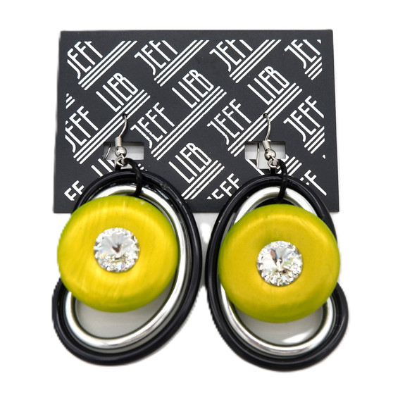 Chartreuse Stone Earrings SKU 31230 from Jeff Lieb