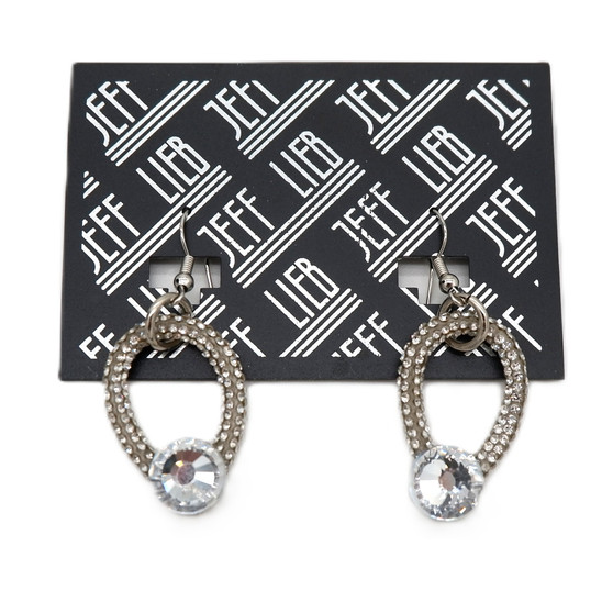 Rhinestone Loop Pendant Earrings SKU 31239 from Jeff Lieb