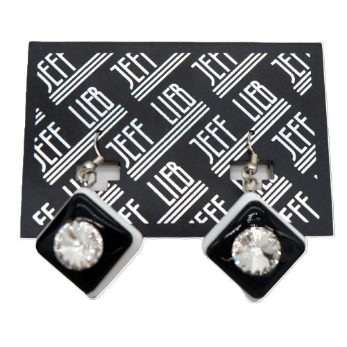 Black & White Square Pendant Earrings SKU 31245 from Jeff Lieb