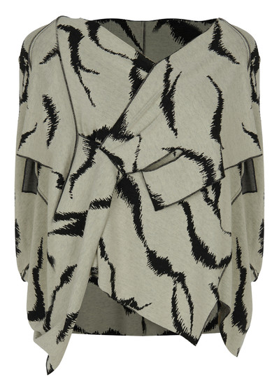 Front of the Fari Poncho Top style SW-41045 from Kozan in the rhythm print