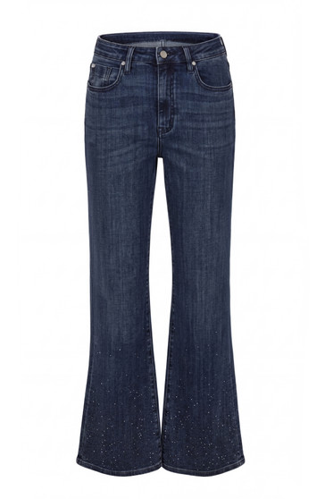 Front of the Hannah 32" Flare Rhinestone Jeans style LM4656CHF from Liverpool Jeans in the color winter glow