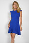 Front of the Ruffle Bottom Dress from Frank Lyman in the color royal blue