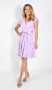 Front of the Chiffon Ruffle Dress from Frank Lyman in the color Amethyst purple