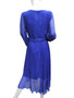 Back of the Shimmery Pleated Dress from Frank Lyman in the color royal blue