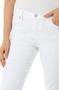 Close up of the Abby Skinny Stretch Jeans from Liverpool in the color white