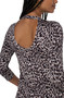 Back of the Scoop Back Knit Top from Liverpool in the animal print