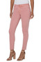 Front of the Abby Cut Hem Skinny Jeans from Liverpool in the color rose blush