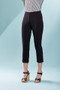 Front of the Cuffed Techno Cropped Pants from Insight in the color Black