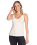 Front of the Ruched Tank Top from Last Tango in the color ivory