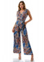 Front of the Wide Leg Jumpsuit from Ariella in the color blue