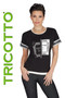 Front of the Bling T-Shirt from Tricotto in the colors black and white