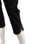 Close up of the Pull-On Capri Slacks from Ethyl in the color black
