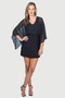 Front of the Chiffon Sleeve Dress from Last Tango in the color black