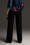 Back of the Wide Leg Slit Pants from Joseph Ribkoff in the color black
