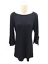 Front of the Tie-Sleeve Tunic from Eva Varro in the color black