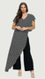 Front of the Printed Chiffon Jumpsuit from Last Tango in the colors black and white