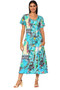 Front of the multicolor Ginny Midi Dress from Parsley & Sage