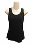 Front of the Embellished Tank from AZI in the color black