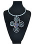 Front of the Blue Stone Twist Wire Necklace from Jeff Lieb