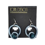 Front of the Blue Twist Earrings from Jeff Lieb